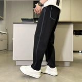 WIAOFELLAS  -  Men Clothing Autumn Fashion Casual Sports Running Straight Pants Y2K Streetwear Contrast Color Loose Trousers Pantalones Hombre