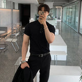 WIAOFELLAS  -  Men's Compression Short Sleeve T-shirt Fitness Running Basketball Gym Sportswear Slim Fit Close-fitting Black Sports Tops B183