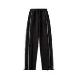 Wiaofellas  -  Black Casual Pants Men Fashionable Oversized Sports Pants Men Streetwear Hip-hop Loose Wide Leg Pants Mens Joggers Trousers