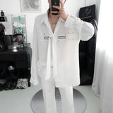 WIAOFELLAS  -  Spring New Simple Solid Color Versatile Men Shirt Fashion Casual Cardigan