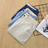 WIAOFELLAS  -  Summer New 100% Linen Shorts For Men High-quality Pure Linen Lightweight Straight Loose Casual Button Solid  Short For Male Pant