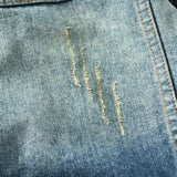 WIAOFELLAS  -  Vintage do old locomotive American tooling stand collar all loose denim jacket heavy wash craft coat male fashion