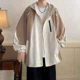 WIAOFELLAS  -  New Windproof Waterproof Hooded Jacket Men's Spring Autumn Loose Jacket