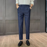 Wiaofellas  -  High Quality Men's Suit Pants Formal Business Office Social Dress Pants Fashionable Slim Fit Casual Men's Dress Pants Size 29-38