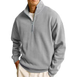 WIAOFELLAS  -  Spring Autumn New Men's Half Standing Collar Zipper Polo Sweatshirts Men Casual Pullovers Daily Sportswear Long Sleeve Clothing