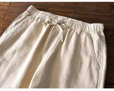 WIAOFELLAS  -  Spring Summer Men Cotton Linen Pants Solid Trousers Male Loose Hemp Casual Breathable Sports High Quality Pants For Male