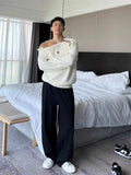 WIAOFELLAS  -  New Fashion Autumn Winter Casual Men's Sweater Long Sleeve Slim Knitted Pullovers Fashion Contrast Crew Neck Knitted Pullover