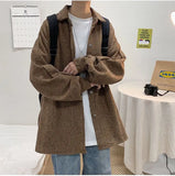 Wiaofellas  -  Men's Trendy Outerwear Ins Men's Trendy Cool Loose New Outerwear Woolen Jacket Men's Outerwear