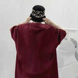 Wiaofellas  -  American Retro Boyfriend Summer Pullover O-Neck Patchwork Printing Letter Loose Fashion Casual Short Sleeve T-Shirts Tops