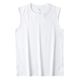 WIAOFELLAS  -  Summer Men's Tank Tops 230g Heavyweight Cotton Sleeveless Vest Loose Fit Casual Sports Undershirt T-Shirt Breathable & Versatile