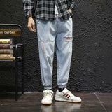 Wiaofellas  -  New Hip Hop Harem Jeans Pants Men Loose Joggers Denim Casual Sweatpants Korea Ankle Length Trousers Streetwear Male Clothes