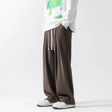 WIAOFELLAS  -  Men's Hong Kong Style Sports Pants Couple Straight Pants Loose Casual Pants Floor Pants Drooping Pants