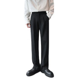 WIAOFELLAS  -  White Gray Black Suit Pants Men Slim Fashion Social Mens Dress Pants Korean Straight Pants Mens Office Formal Trousers M-3XL