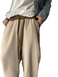 WIAOFELLAS  -  American Sle Straight Leg Sports Pants Autumn Casual Trousers for Men High Street Trendy Brand Wide Leg Couple's Jeans