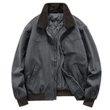 WIAOFELLAS  -  Retro Men's Autumn and Winter New Loose Fitting Workwear with Thickened Warm Collar Jacket