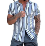 WIAOFELLAS  -  New Summer Leisure Hot Selling Print Hawaiian Short Sleeved Shirt for Men's Vacation At The Beach