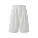 WIAOFELLAS  -  Trendy 2025 Summer Men's Solid Color Drawing Korean Style Shorts Fashion High-waisted Straight Short Pants Male