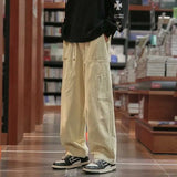WIAOFELLAS  -  Fashionable Japanese Trendy Workwear Pants for Men in Autumn American Retro Casual Loose Straight Wide-leg Versatile Trousers