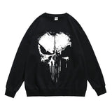 Wiaofellas  -  Skull Pattern Printed Autumn and Winter Men's New Long-sleeved Pullover Round Neck Long-sleeved Sweatshirt