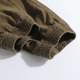 WIAOFELLAS  -  Fashion Cargo Pants Men Streetwear Leisure Thick Cotton Jogger Pants Multi Pockets Ankle Banded Man Casual Trousers MY193