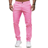 WIAOFELLAS  -  Foreign Trade Autumn New Casual Pants for Men's European and American Style Slim Fit Men's Casual Solid Color Pants