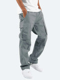 Wiaofellas  -  Summer New Men's Overalls European American Pants Drawstring Multi-pocket Casual Trousers