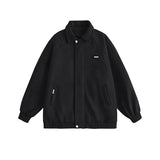 Wiaofellas  -  American Retro Lapel Suede Bomber Jackets Men's Spring Casual Loose Zipper Cargo Jacket High Street Fashion Y2K Cardigan Coats