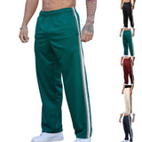 WIAOFELLAS  -  Mens Sports Pants Gym Jogging Striped Trousers Autumn Fitness Simple Daily All-Match Comfort Male Casual Pants Men'S Clothing