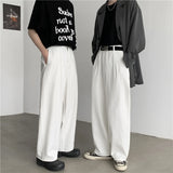 WIAOFELLAS  -  White Baggy Jeans Men Oversized Casual Wide Leg Jeans Men Streetwear Korean Loose Straight Jeans Mens Denim Trousers S-3XL