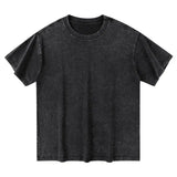 Wiaofellas  -  Washed T-shirts for Old Retro Trendy Brands in High Street Summer Short-sleeved Men