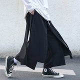 Wiaofellas  -  Men Japanese Pants Skirts Dark Yamamoto Style Trousers Loose Wide Leg Punk Hip Hop Cargo Vintage Swordplay Martial Arts Pants