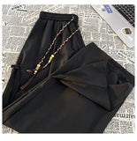 WIAOFELLAS  -  Men's Casual Pants Hip Hop Street Style Baggy Wide Leg Pants Drawstring Elastic Waist Trousers Outdoor Jogging Trousers