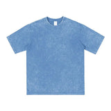 Wiaofellas  -  Washed T-shirts for Old Retro Trendy Brands in High Street Summer Short-sleeved Men