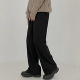 Wiaofellas - Causal Men's Sweatpants New Loose Straight Pants Korean Fashion Drawstring Wide Leg Trousers Vintage Clothing 2Y8475