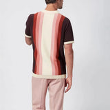 WIAOFELLAS  -  Spring Summer New Knit Polo Shirt Men Casual Turn-down Collar Button Fashion Splicing Color Tops Ice Silk Tees Shirts For Male