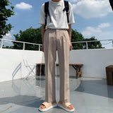 WIAOFELLAS  -  Brand Clothing Spring Summer New Thin Straight Stretch Men's Casual Pants Slim Elastic Waist Business Trousers Male A087