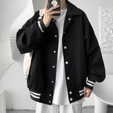 WIAOFELLAS  -  Retro Workwear Jacket Japanese Men's Vintage Baseball Jacket Men's Trendy Casual Loose Men's Jacket