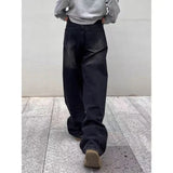 WIAOFELLAS  -  Waed Loose Straight Leg Clean Fit Jeans Retro American High Street Sle for Men And Women Autumn Winter 2026 Casual Jeans