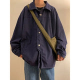 WIAOFELLAS  -  American Retro Corduroy Jackets Men's High Street Loose Casual Personality Niche Jacket Men Tops Overcoat Male Clothes