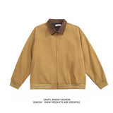 WIAOFELLAS  -  Spring Cotton Jacket Men Fashion Casual Khaki Short Jacket Men Streetwear Korean Loose Bomber Jacket Mens Jackets Coat