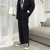 Wiaofellas  -  Autumn New Men's Casual Suit Professional Work Attire Korean Fashion Trendy Loose Jacket Men Blazer Set Office Wear Women