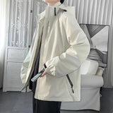 Wiaofellas  -  Couple Work Jacket Men's Autumn Winter Trendy Brand Loose Hooded American Versatile Functional Jacket