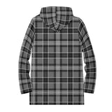 WIAOFELLAS  -  Plus Size Men's Zipper Hooded 3D Print Plaid Cardigan Darkgray Hoodies Coat Windbreaker Clothes