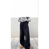 WIAOFELLAS  -  Waed Loose Straight Leg Clean Fit Jeans Retro American High Street Sle for Men And Women Autumn Winter 2026 Casual Jeans