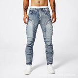 Wiaofellas  -  New Motopants Leisure Motorcycle Jeans Riding Trousers Off-road Motocross Riding Pants Zipper Design Multiple Pockets