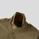 WIAOFELLAS  -  Men Jackets Solid Color Stand Collar Long Sleeve Zipper Button Male Coats Streetwear Fashion Casual Jackets Outerwear