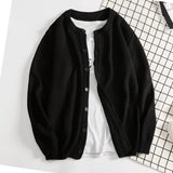 WIAOFELLAS  -  Foreign Trade Korean Spring and Autumn Wear Men's Casual Cardigan Sweater Japanese Series