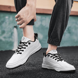 WIAOFELLAS  -  Men Fashion Vulcanized Shoes Sneakers Light Tennis Shoes Trend Male Flat Shoes  Fall New Beige Sports Shoes Large size 39-47