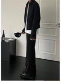 WIAOFELLAS  -   spring short jacket men's smoke purple simple short high-end cleanfit niche lapel solid color jacket