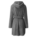 Wiaofellas  -  Men Winter Warm Robes Thick Lengthened Plush Shawl Bathrobe Kimono Home Clothes Long Sleeved Fleece Robe Coat Peignoir Homme